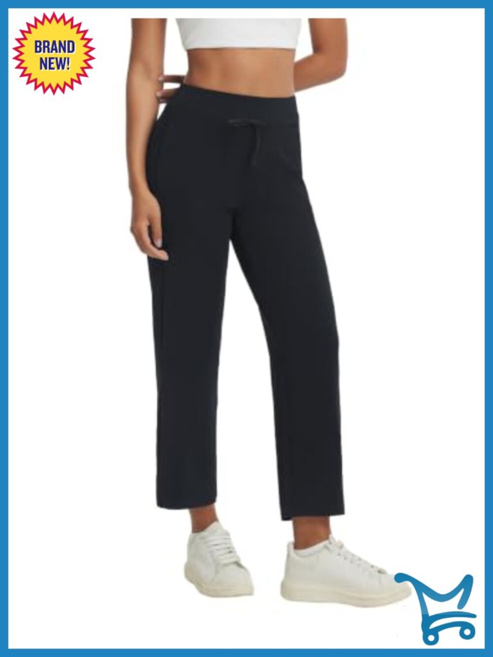 High Waisted 25" Athletic Pants with Zipper Pockets
